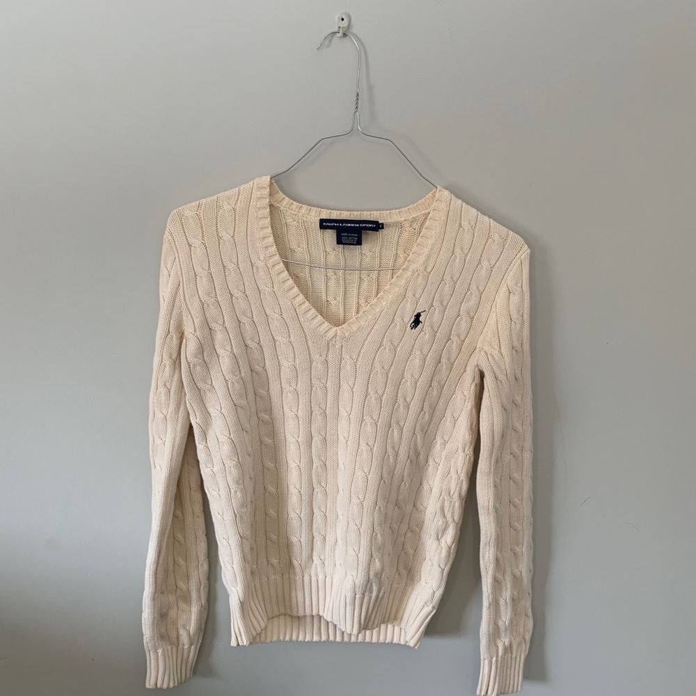 Ralph Lauren Sport Cable Knit V Neck